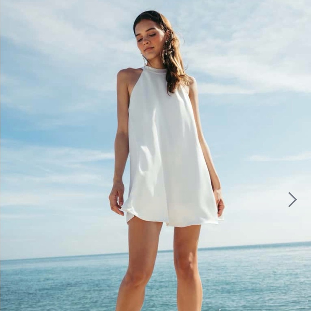 Jenny Yoo Thea White Mini Dress